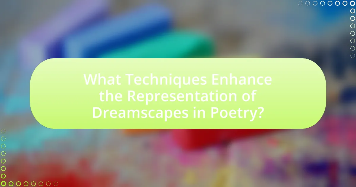 What Techniques Enhance the Representation of Dreamscapes in Poetry?